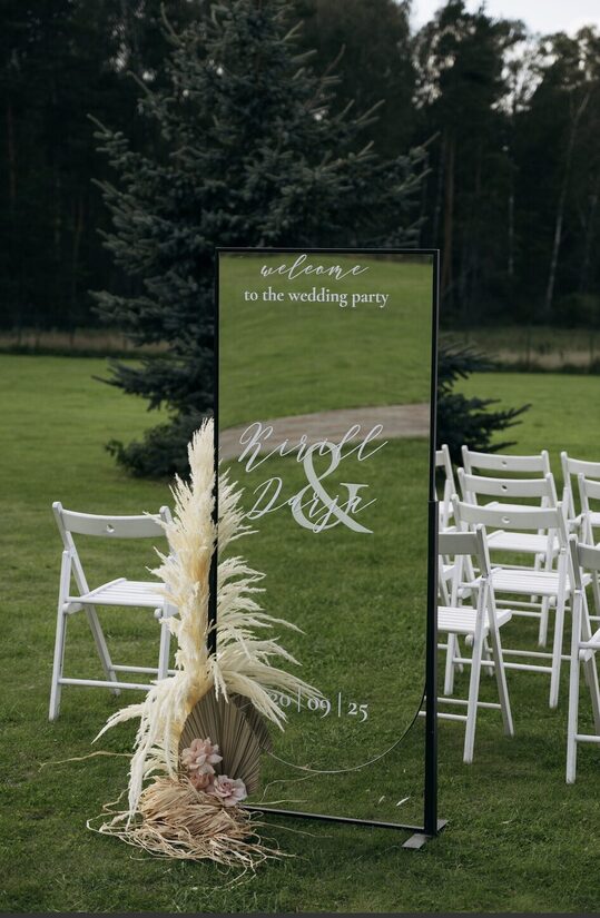 Welcome spogulis, melns